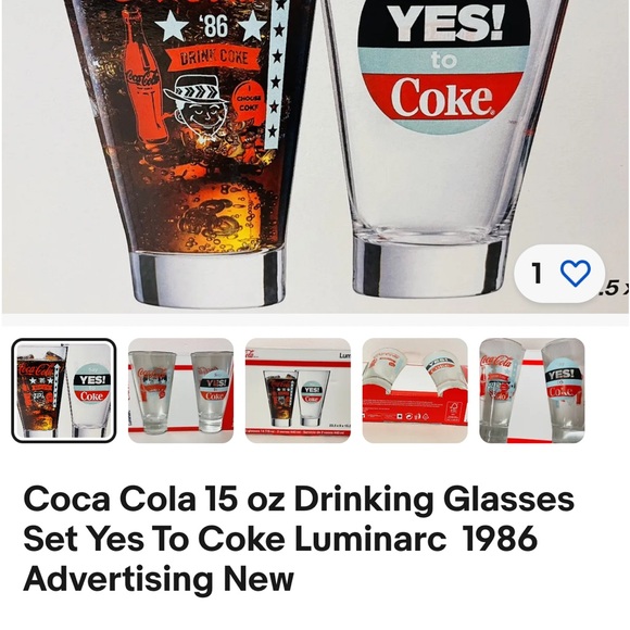 Coca Cola glasses 2 per pack , bundle and save 15% - Picture 4 of 12